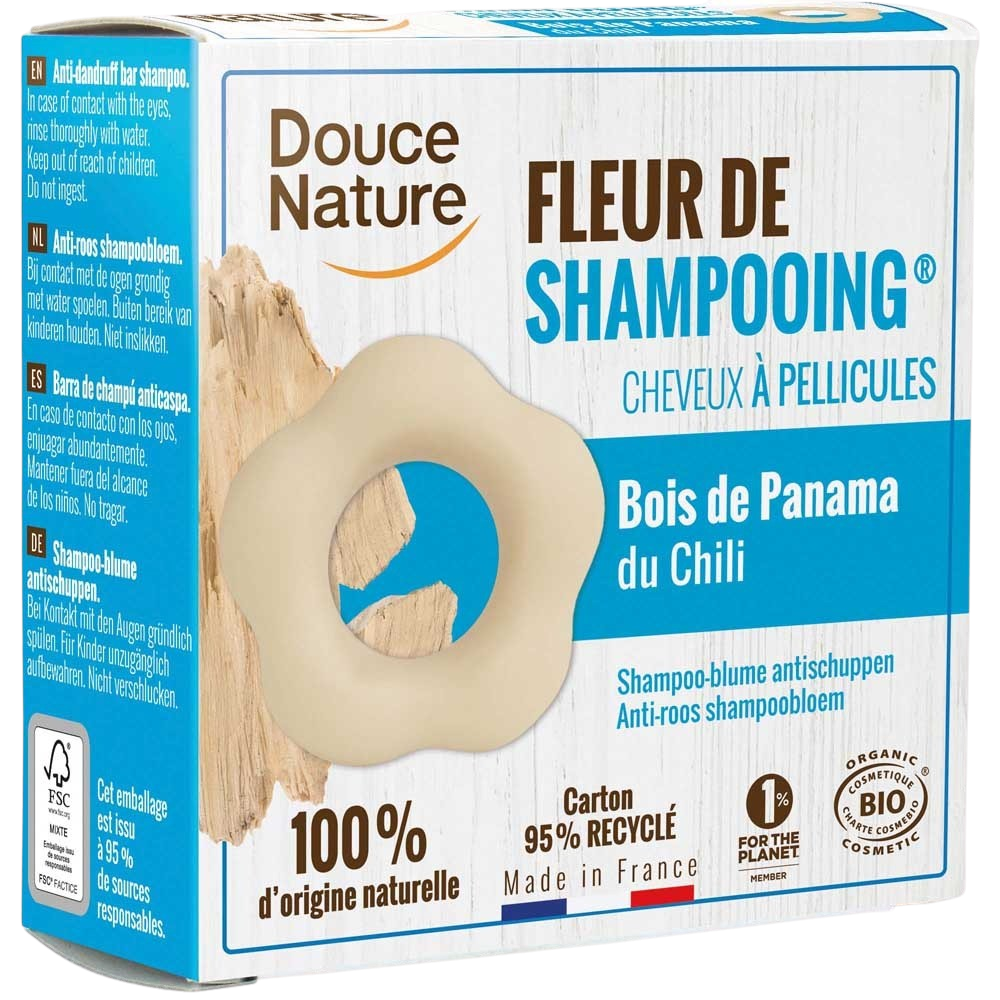 Douce Nature palashampoo hilsettä vastaan ja ärtyneelle hiuspohjalle, 85 g (=400 ml)