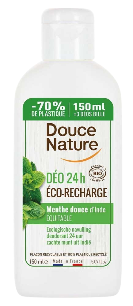 Douce Nature minttu alumiiniton deodorantti täyttöpakkaus 150 ml, 3 täyttökertaa
