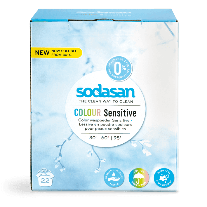 Sodasan Colour pyykinpesujauhe, Sensitive, 1,01 kg