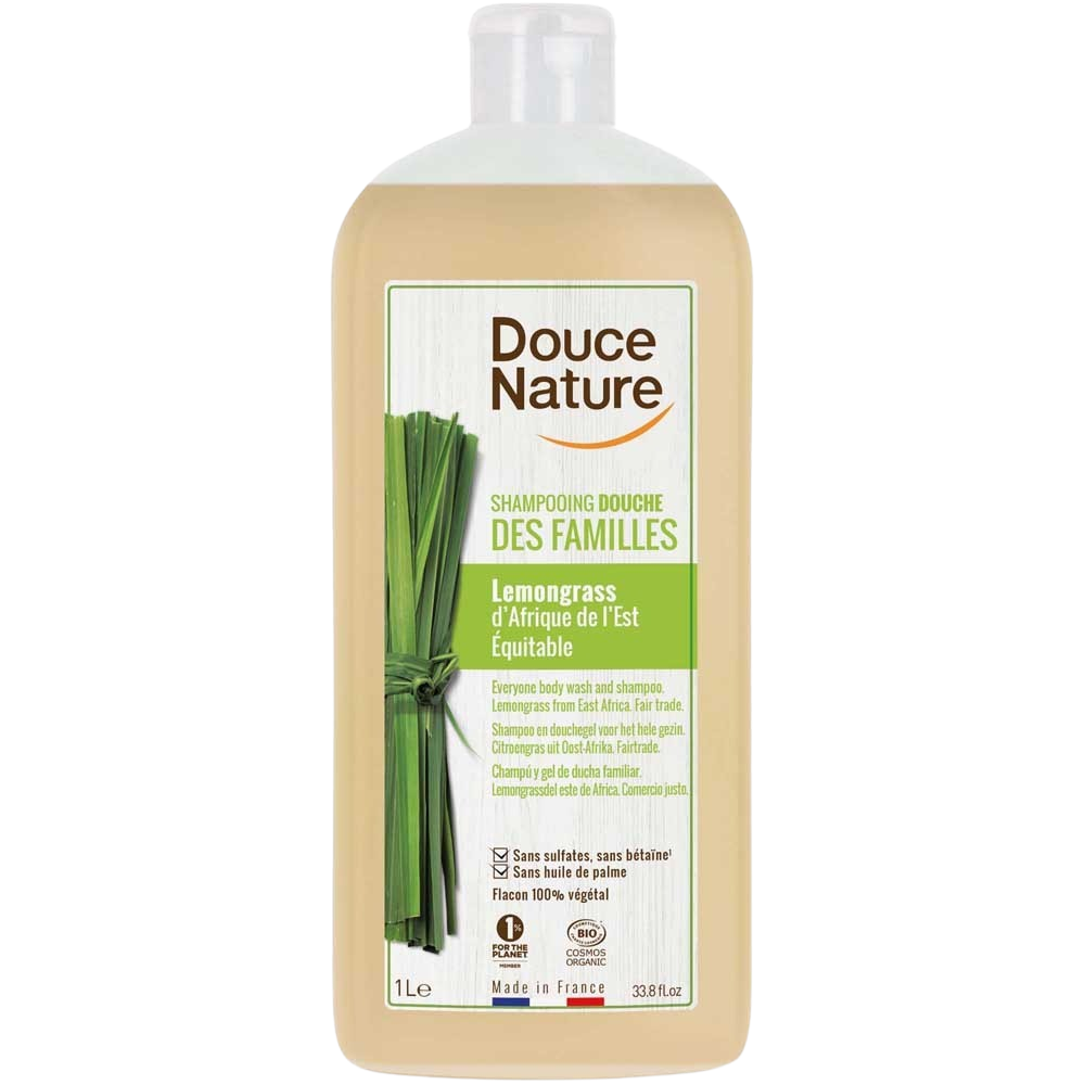 Douce Nature sitruunaruoho suihkushampoo, 1000 ml