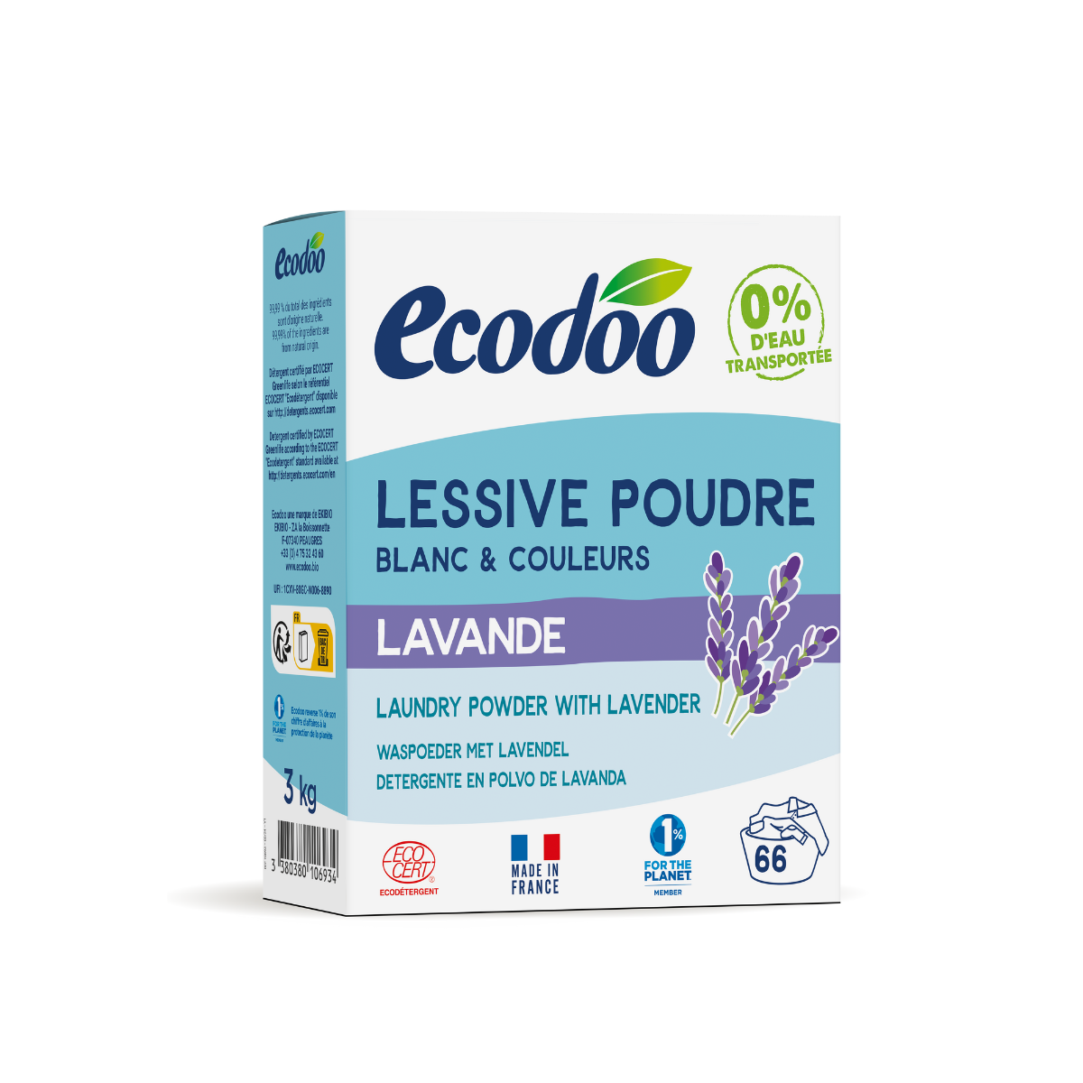 Ecodoo pyykinpesujauhe, 3 kg, 66 pesua