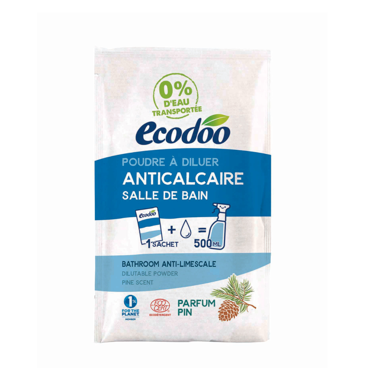 Ecodoo Anti-Limescale kylpyhuoneenpuhdistusaine täyttöpakkaus 20 g