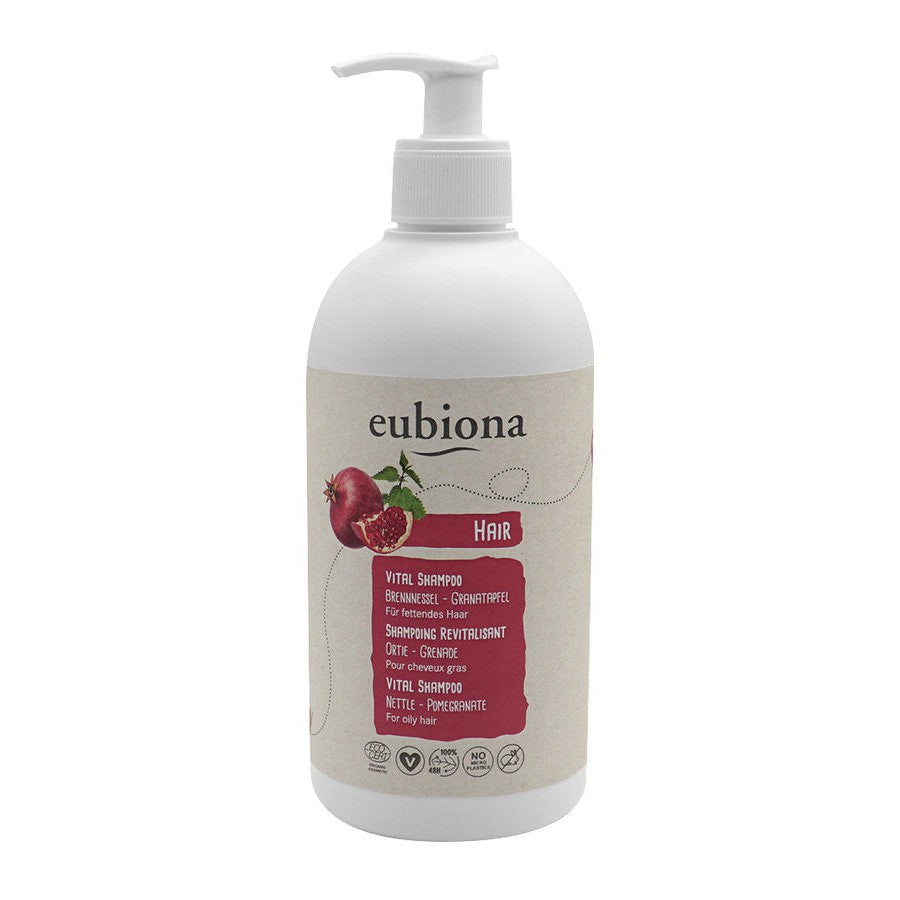 Eubiona Vital rasvoittuvien hiusten shampoo, 500 ml