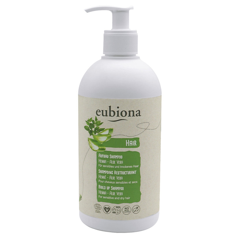 Eubiona kosteuttava shampoo herkälle hiuspohjalle ja kuiville hiuksille, 500 ml