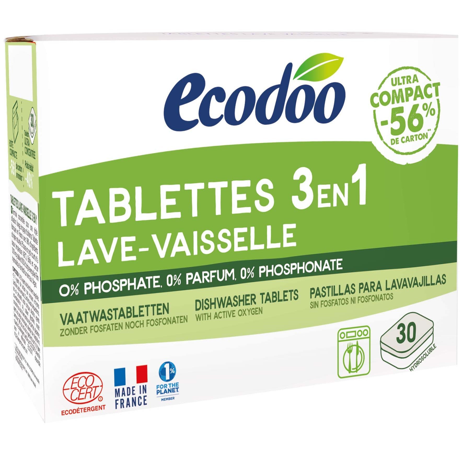 Ecodoo 3in1 astianpesutabletit, 30 tabl.