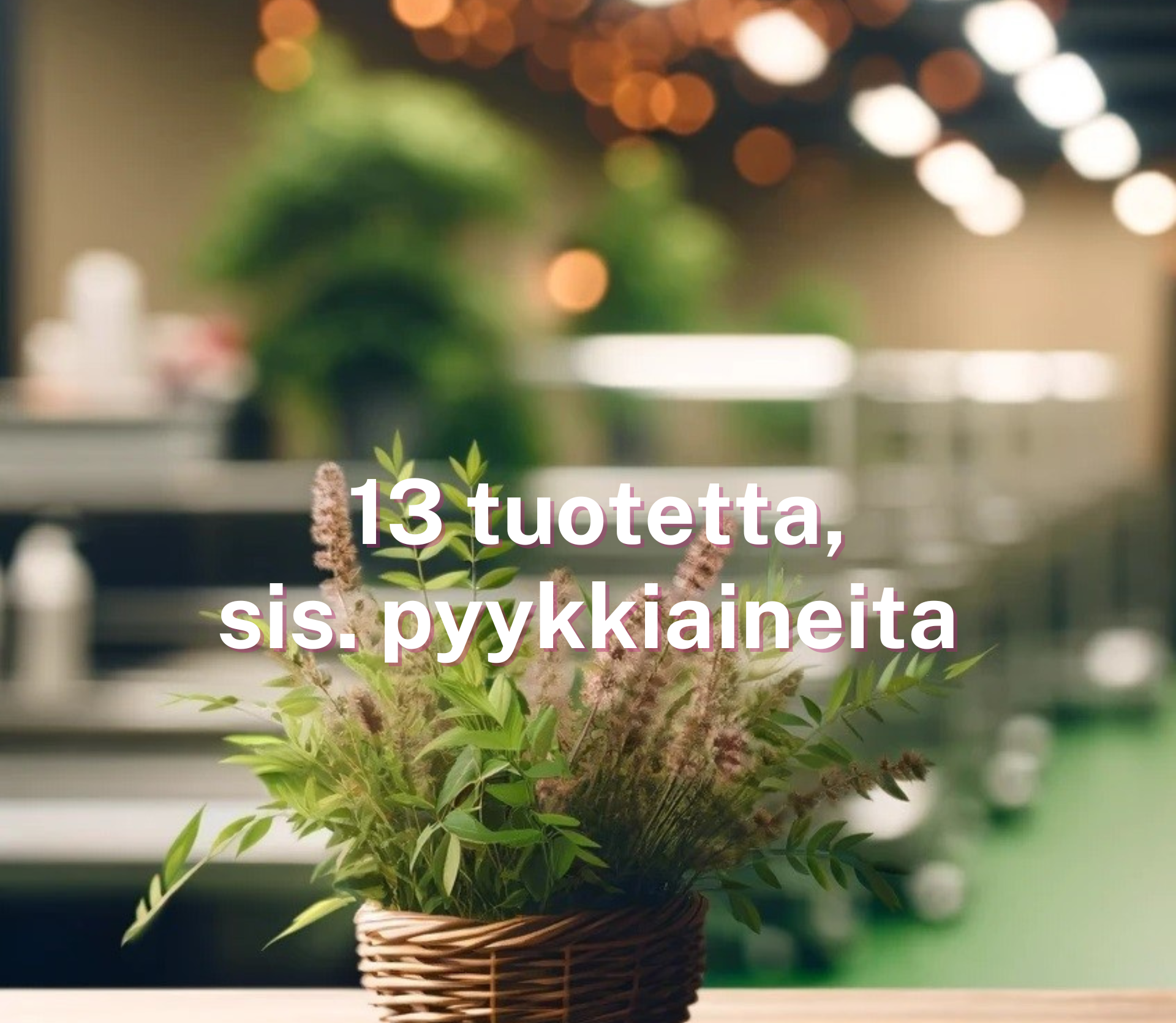 Työpaikan eko- ja pyykinpesuaineet, 13 tuotetta