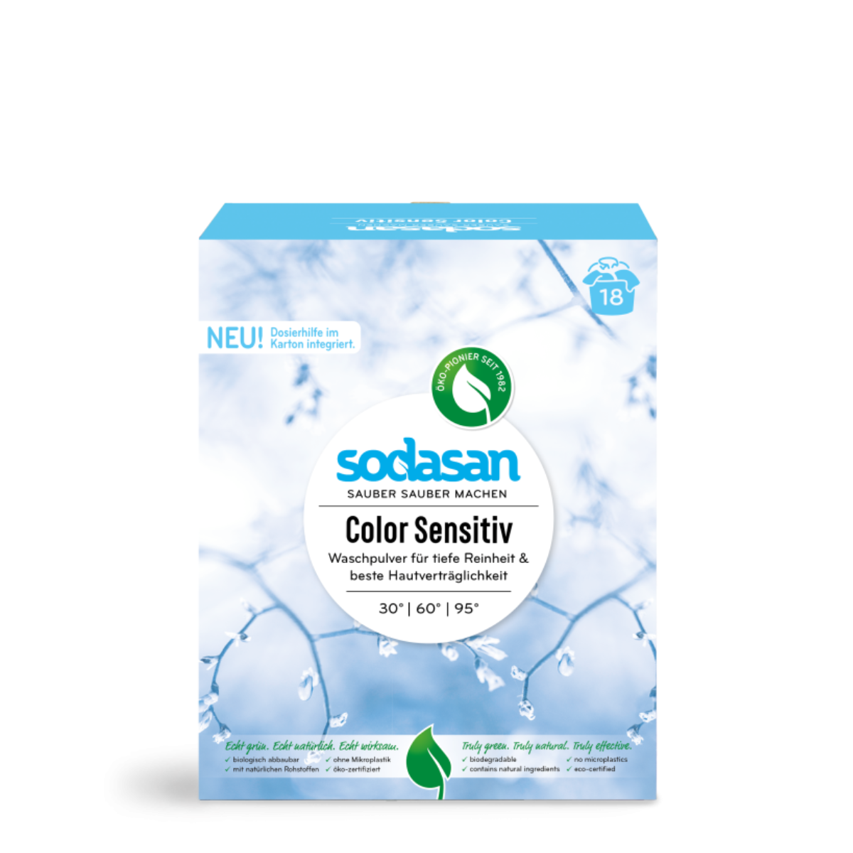 Sodasan Colour pyykinpesujauhe, Sensitive, 1,01 kg