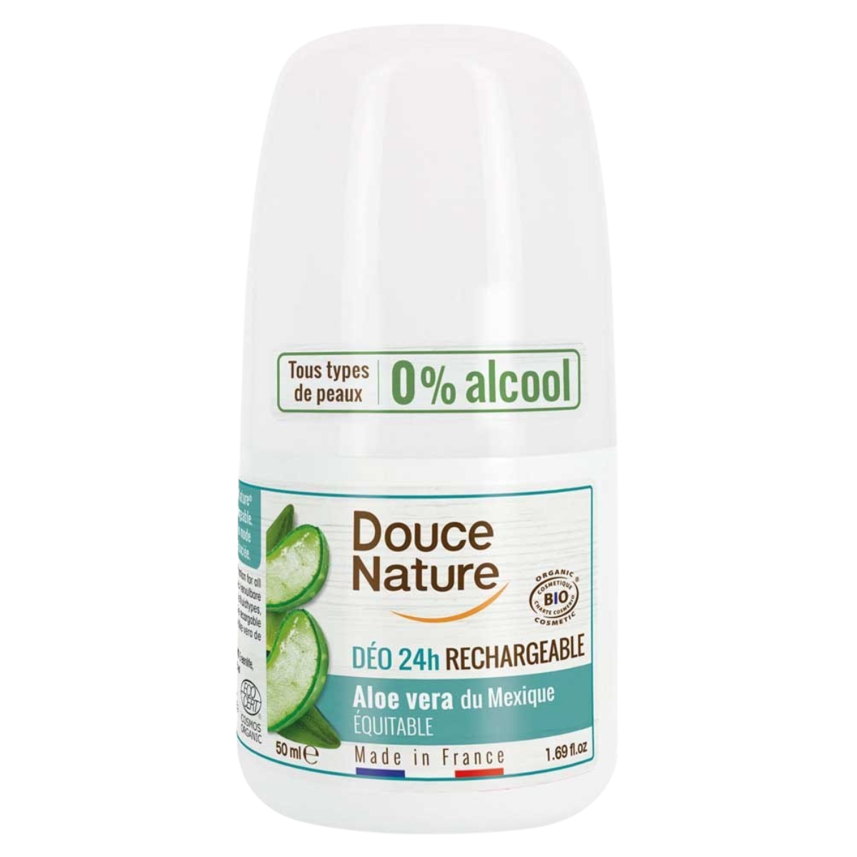 Douce Nature aloe vera uudelleen täytettävä alumiiniton deodorantti